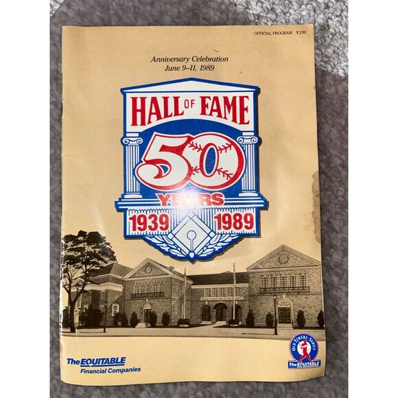 MLB Baseball Hall of Fame HOF 1989 Program 50th Anniversary Celebration read - Picture 1 of 2
